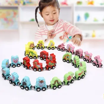 

Wooden Insect Train Puzzle Set Educational Learning Toy Children Christmas Gift F42E