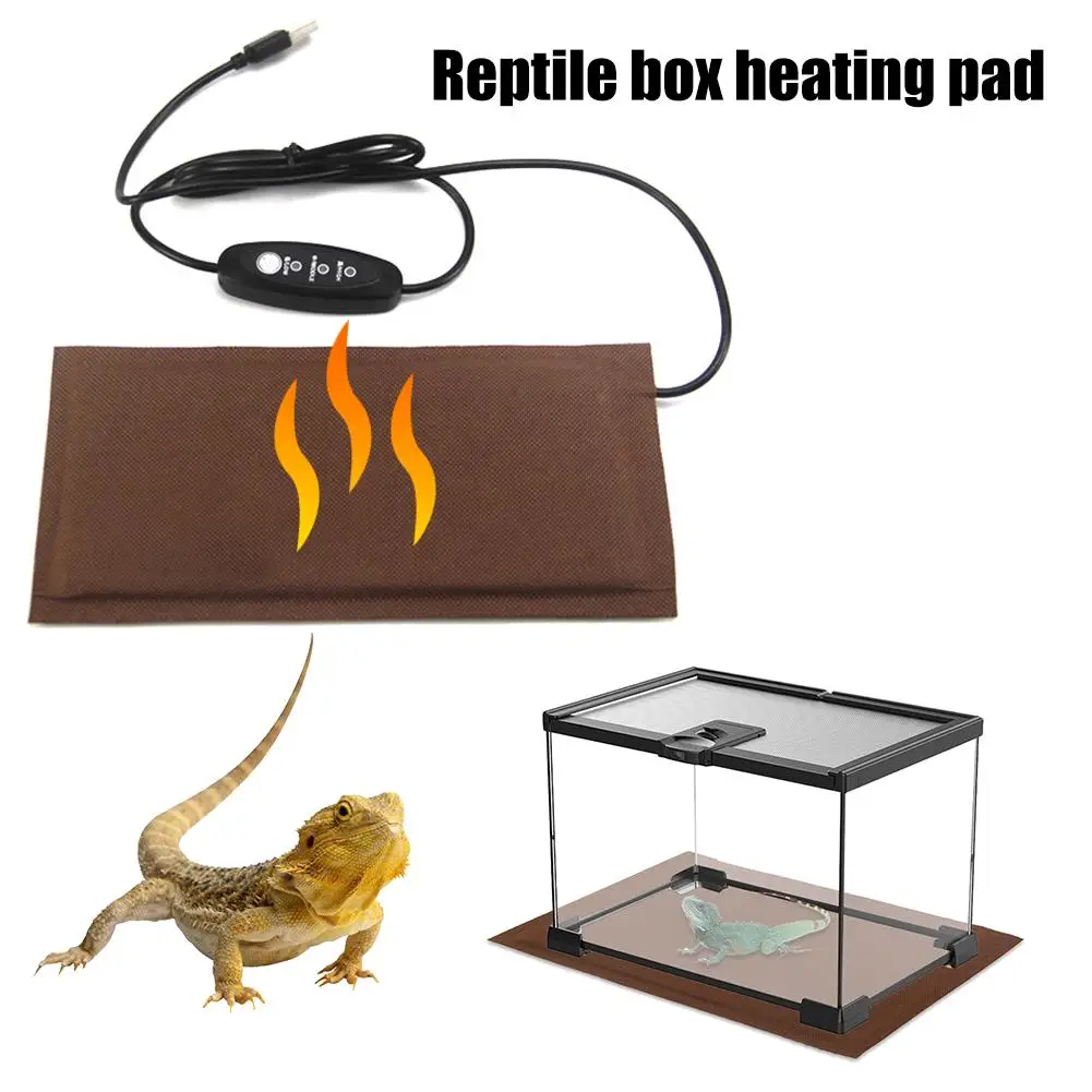 

Reptile Heating Pad Temperature Control Pet Warmth Piece Lizard Hamster Care Blanket USB Reptile Heating Mat For Incubator