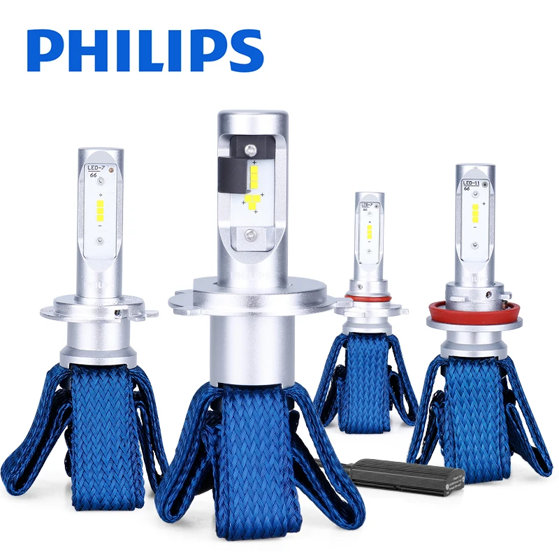 Philips оригинальные Автомобильные противотуманные фары H4 светодиодный H7 H8 H11 H16 9005