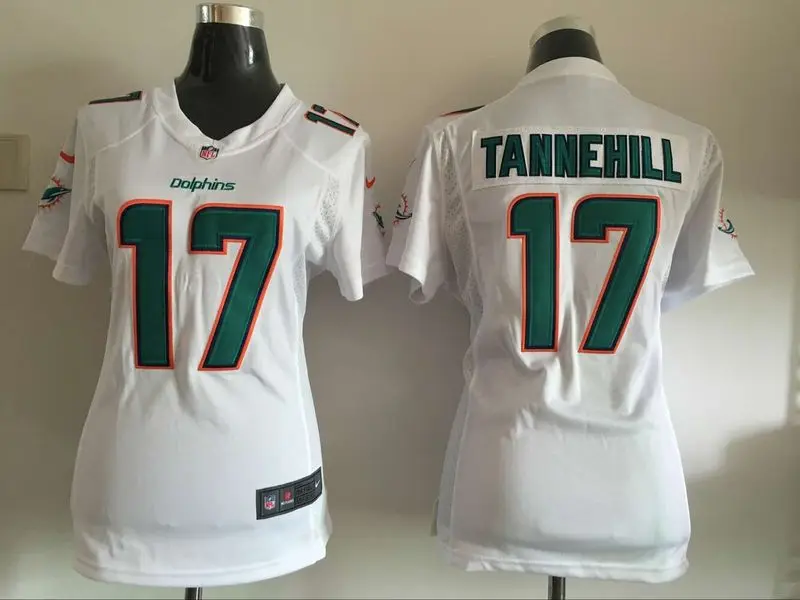 Сшитая Женская майка с вышитыми логотипами, 17 Ryan tannehilt 11 DeVante Parker 13 Dan Marino, Размеры s-XXL - Цвет: Синий