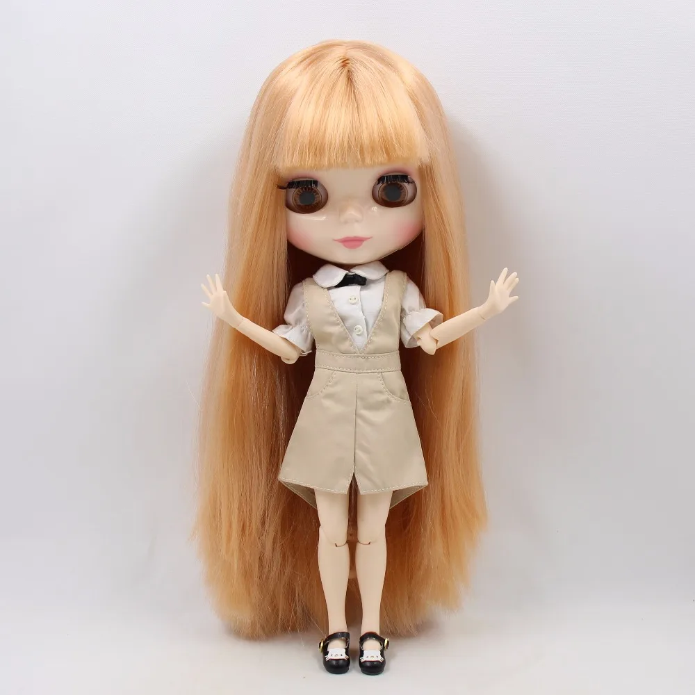 Neo Blythe Doll with Ginger Hair, White Skin, Shiny Cute Face & Custom Jointed Body 2