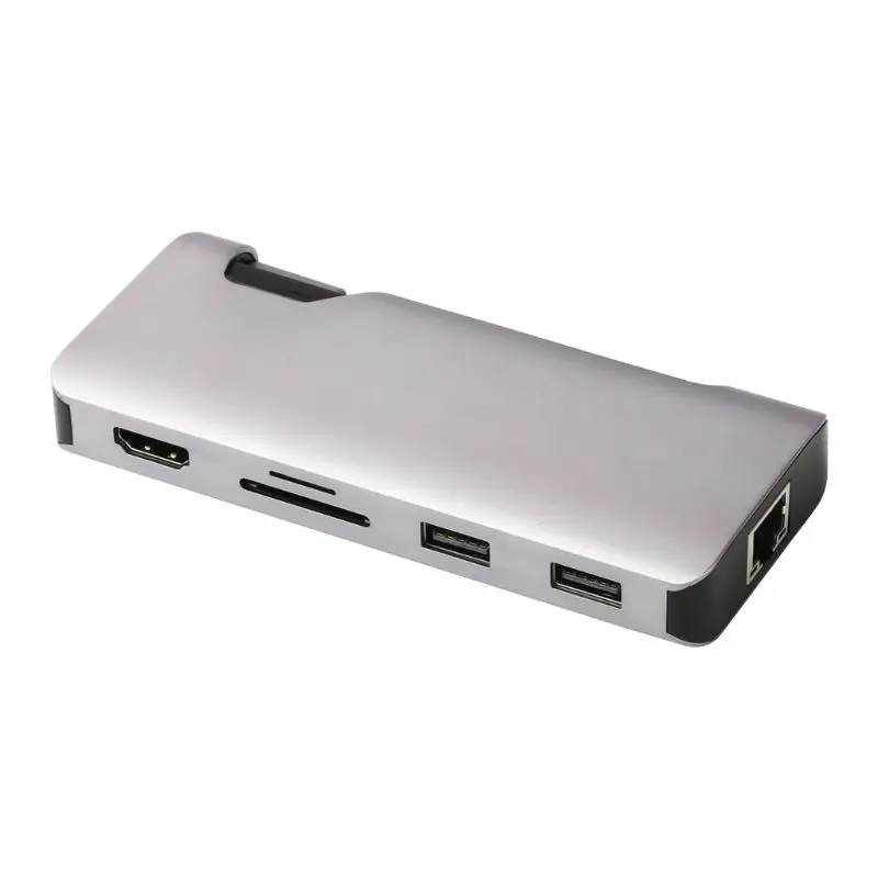 

7-in-1 USB Hub Type C to HDMI USB3.0 RJ45 Power Adapter for MacBook Pro Air Samsung Dex S8/S9 Huawei P20 Pro usb c Splitter HUB