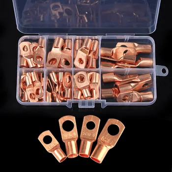 

140pcs Battery Welding Copper Wire Tool Heat Shrink Tubing Insulated Connector Terminal Set Solid Ring Lug Adapter Crimped