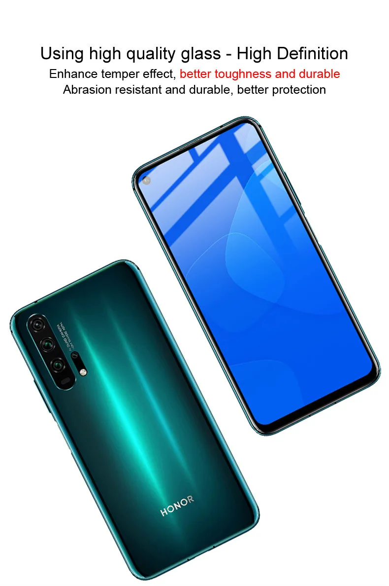 Для huawei Nova 5t Honor20 Honor 20 Pro пленка из закаленного стекла Imak pro Полное покрытие протектор экрана Чувствительный сенсорный полный AB Клей