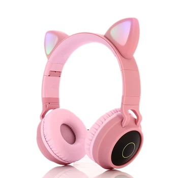 

New Gaming LED Headphones Bluetooth 5.0 Young People Kids Headset for Phone PC Laptop Kids HeadphonesTF Card 3.5Mm Plug with Mic