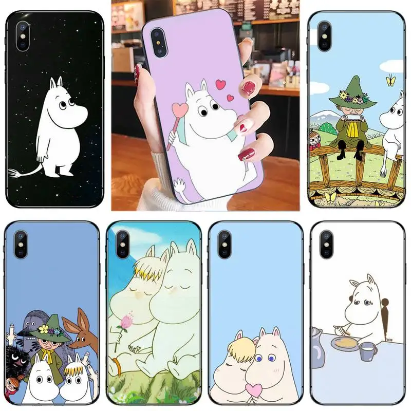 

Hippo moomin Cute animal cartoon Phone Case for iPhone 11 12 pro XS MAX 8 7 6 6S Plus X 5S SE 2020 XR