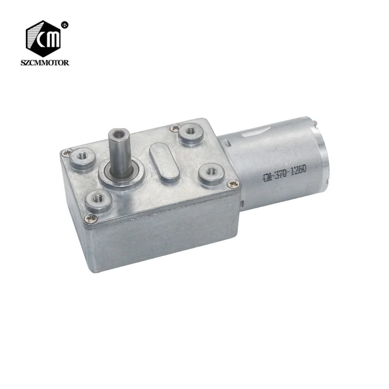 Metal Worm Gear Box Motor High Torque Velocidade Redutor Reversível de Baixa Velocidade Dc6v 12v24v Jgy370126 2rpm a 150 Rpm