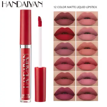Hot Sexy Colors Liquid Lipstick Velvet Matte Moisturize Lipstick Waterproof Lip Gloss Long Lasting Dry