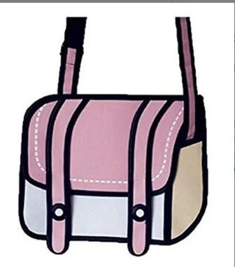 Модные женские сумки 2d мультфильм сумка мессенджер сумка через плечо, Bolsa Feminina Bolsosde Ombre 3d сумочка - Цвет: Розовый