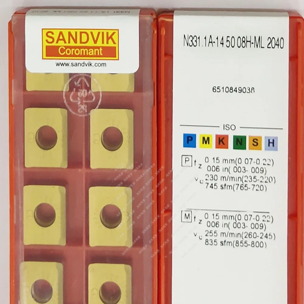 

N331.1A-145008H-ML 2040 Carbide Inserts 10pcs