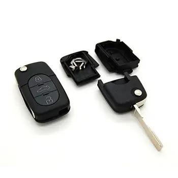 

Carcasa para llave con telemando de 3 botones, para Audi 1, A, A3, A4, A, A6, A8, TT, 5, Q7