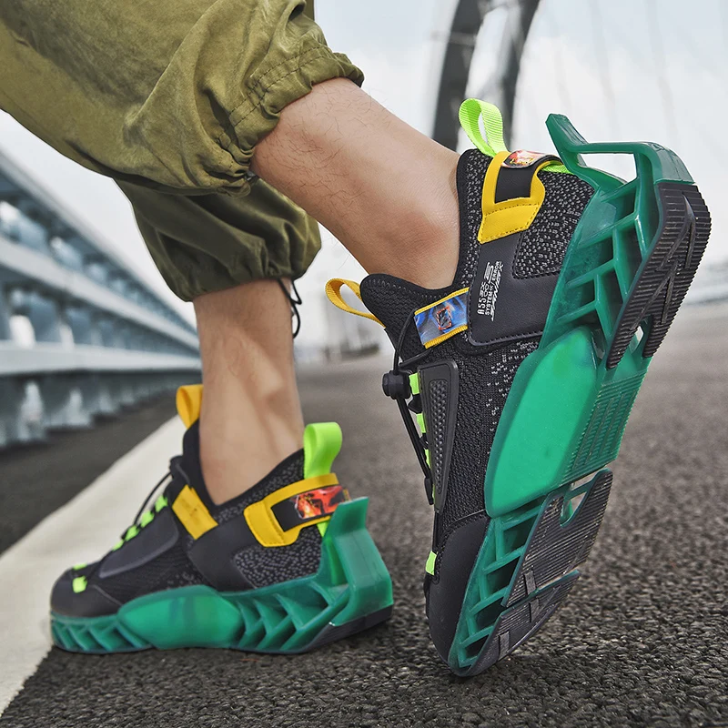 

Summer Trendy Men Sneaker Breathable Running Shoes High Quality Antiskid Damping Sports Shoes Outdoor Comfortable Jogginng Shoes