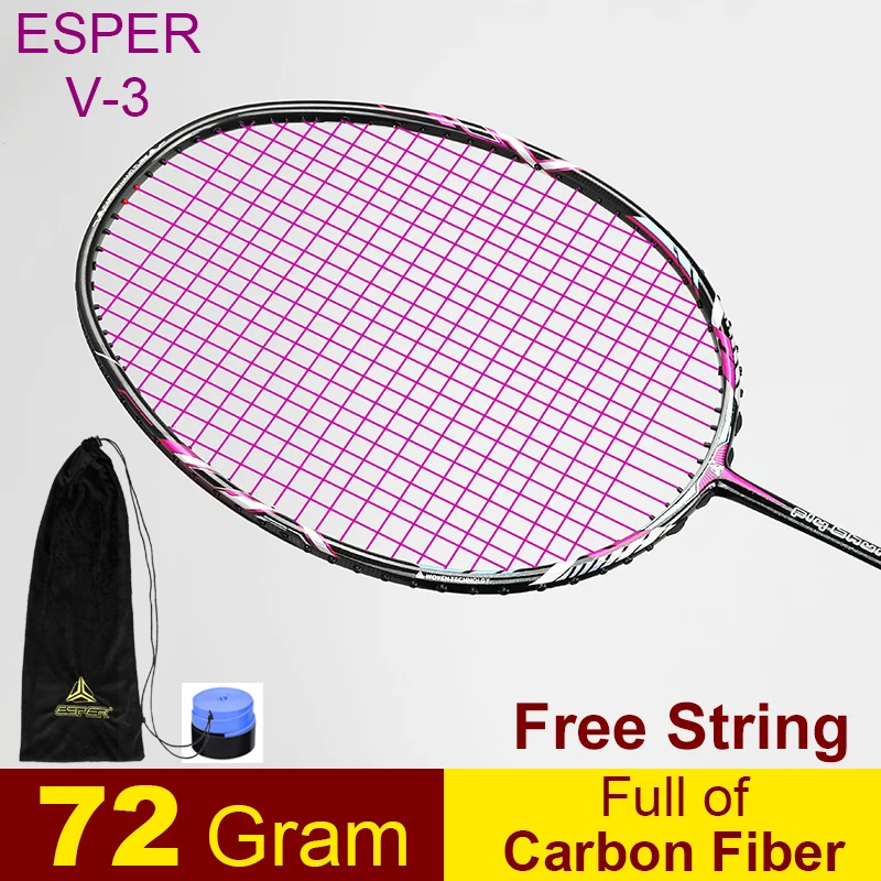 ESPER 72Gram Badminton Racket Professional Carbon Fiber Racquet