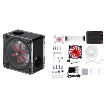 

1 Set Cooling System Hose Fans Kit & 1 Pcs Water Flow Meter Current Meter Indicator