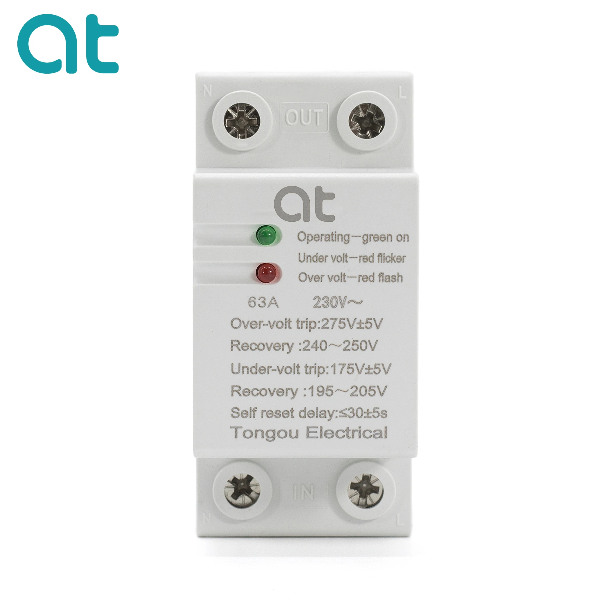 1 pcs 63A 230V Adjustable Digital display Overvoltage and undervoltage protector Overcurrent protection relay | Обустройство дома