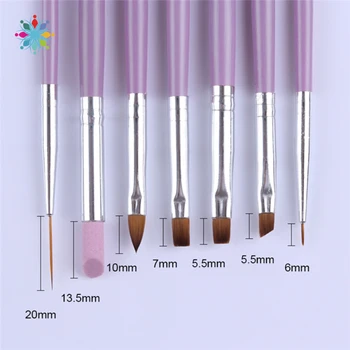 

Nail Brush Set French Liner Dotting Acrylic Builder Flat Crystal Painting Drawing Carving Pen for Gradient Nail Art UV Gel Nails