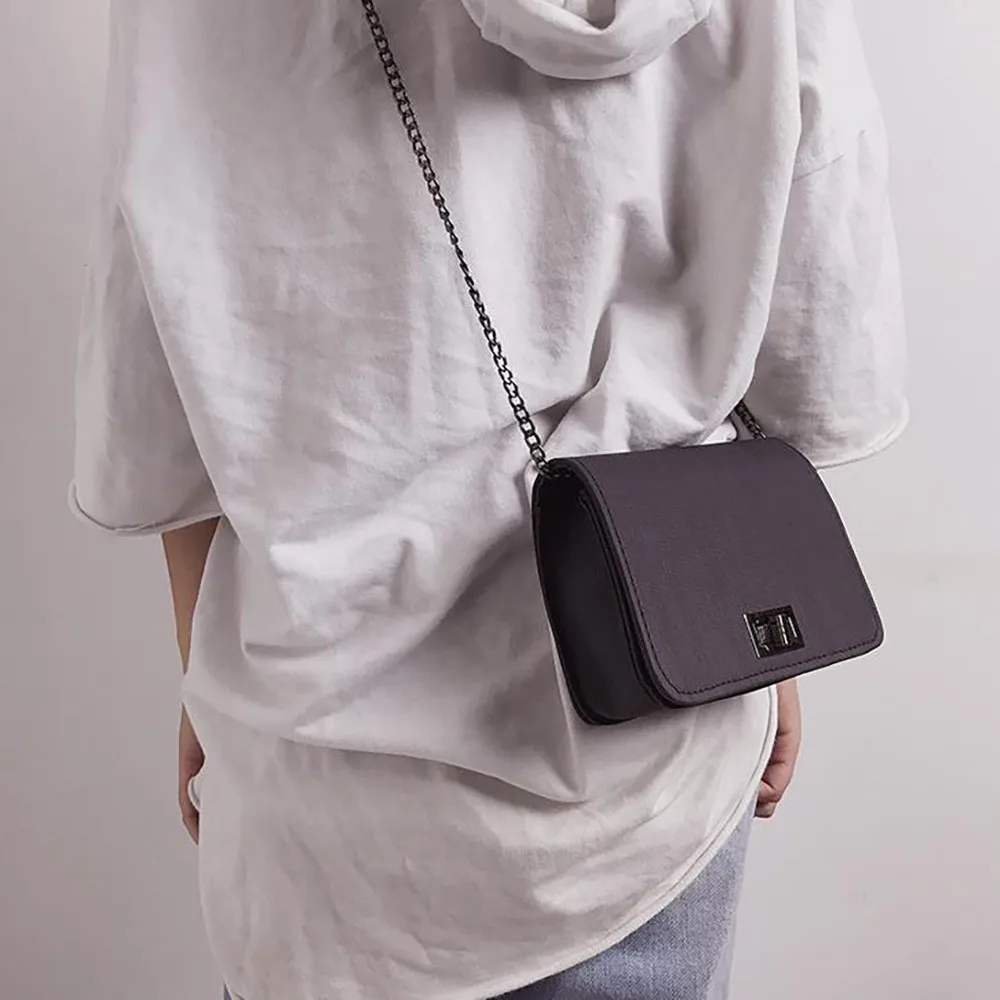 Модная простая маленькая квадратная сумка, женская сумка, высококачественные сумки на плечо из искусственной кожи на цепочке для мобильного телефона