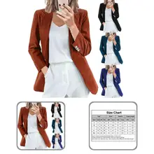 Elegant Office Lady Blazer Solid Color Female Pure Color Lapel Suits Coat  Blazer    Lady Blazer