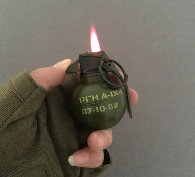 The Inferno Military Grenade Windproof Gas Lighter 