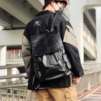 

The New Package Fashion College Students Bag Bag Personality Street Backpack Outdoor Travel Back Korean Backpack