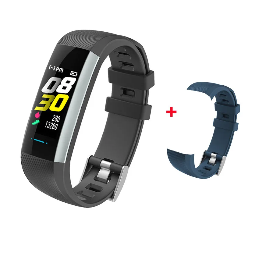 50 букв HR/кровяное давление, умные часы для мужчин/женщин/детей приложение gps Smartwatch для Apple/Xiaomi/sony Montre подключения Reloj vs Fit Bit - Цвет: Wth blue Strap
