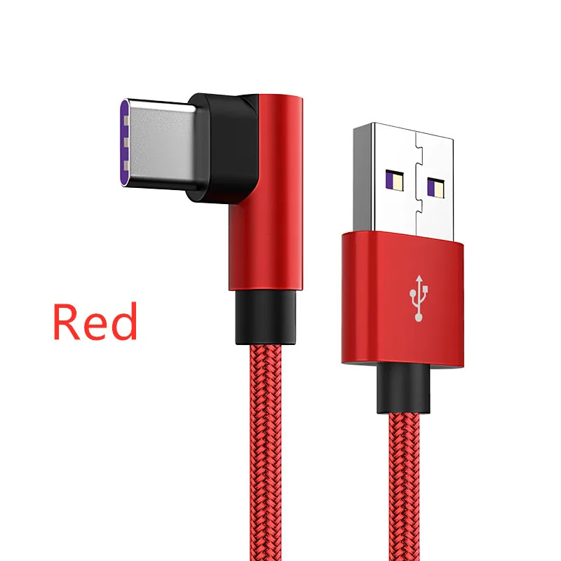 1 шт. локоть usb type-C телефонный кабель для samsung huawei Xiaomi Meizu USB зарядное устройство Шнур для передачи данных Быстрая зарядка кабель для мобильного телефона - Цвет: Red