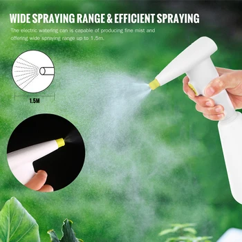 

1300ML Electric Sprayer Watering Spraying Sprinkling Can Spray Bottle with 2000mAh Battery for Home Cleaning Garden Watering