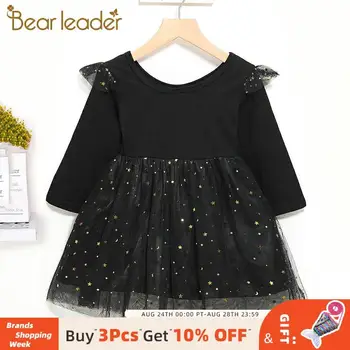 

Bear Leader Kids Autumn Princess Dress Girls Star Print Costumes Children Birthday Party School Casual Dresses Vestido Infantil