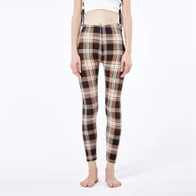

VISNXGI Plaid Leggings Women Sexy Pants Push Up Fashion Fitness Leggins Gym Sporting High Waist Exercise Ankle-Length Clothing