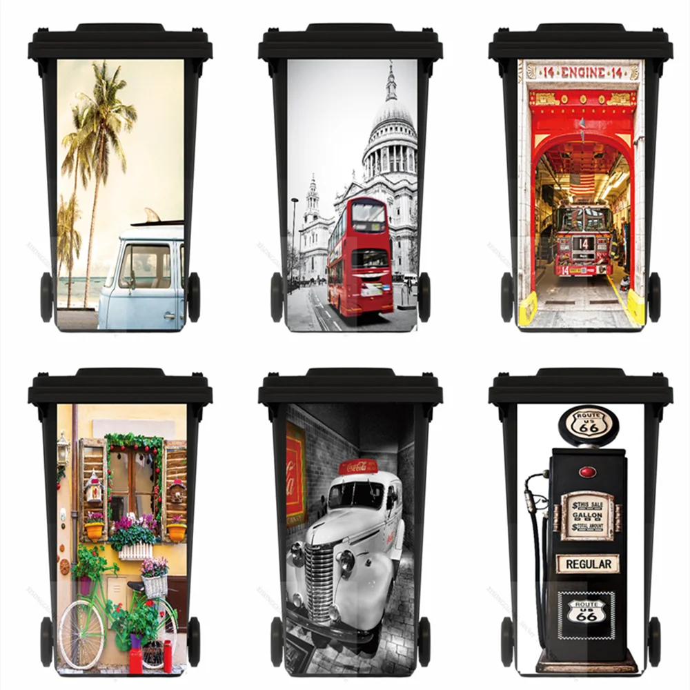 Rubbish Bin Cover Stickers Wheelie Bin Stickers Self Adhesive