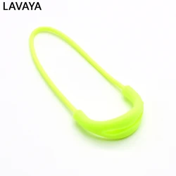 Pack of 10 Multicolor U-Shape Zipper Pulls (Neon Yellow)