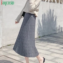 Повседневная Длинная женская плиссированная юбка с высокой талией, дышащая элегантная Офисная Женская юбка, летняя свободная модная юбка размера плюс вечерние юбки