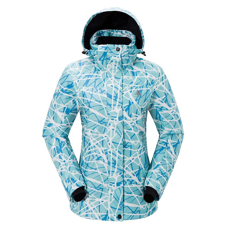 Зимний лыжный костюм Женская водонепроницаемая уличная куртка для сноуборда комбинезон Теплый с капюшоном спортивный лыжный костюм ветрозащитный