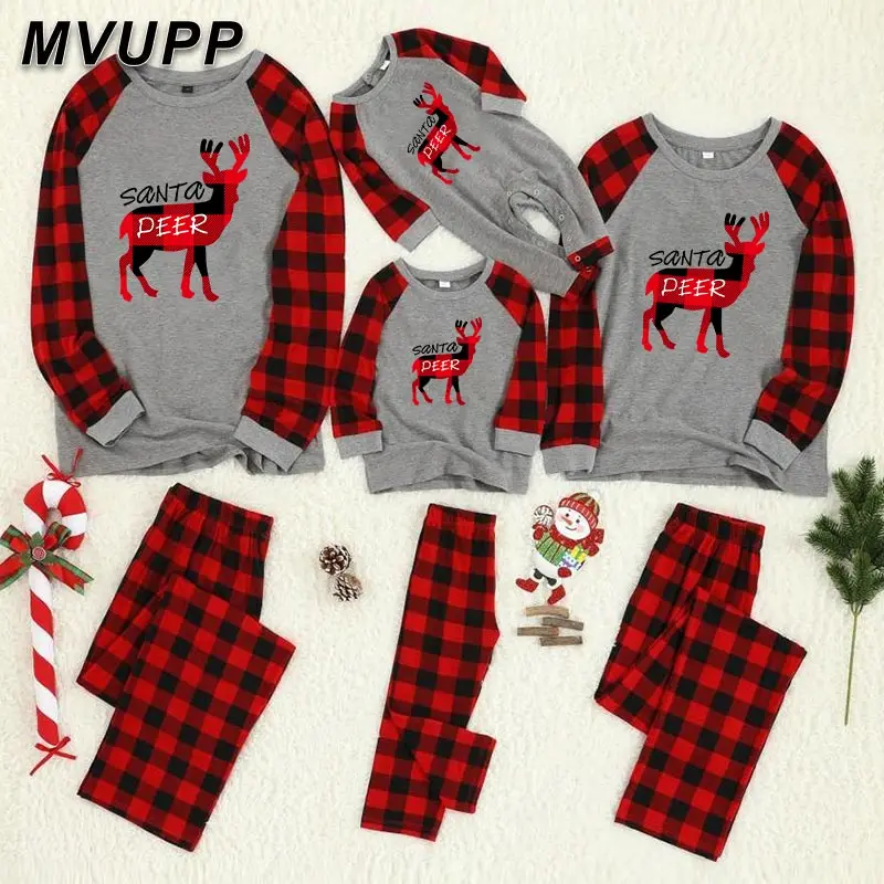 Одинаковые Семейные рождественские пижамы; зимняя одежда для сна для папы, мамы, дочки и сына; Детский комплект в клетку; одежда для маленьких девочек и мальчиков; одежда с принтом для мамы и папы - Цвет: Color4
