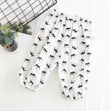 Phuoc Meow/Новинка г.; Летние Стильные Детские хлопковые шаровары с защитой от комаров; домашние штаны
