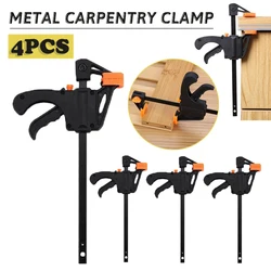 4Pcs Woodworking Bar F Clamp Clip Hard Grip Quick Ratchet Release DIY Carpentry Hand Vise Tool 195mm Gadget Woodworking Clamp