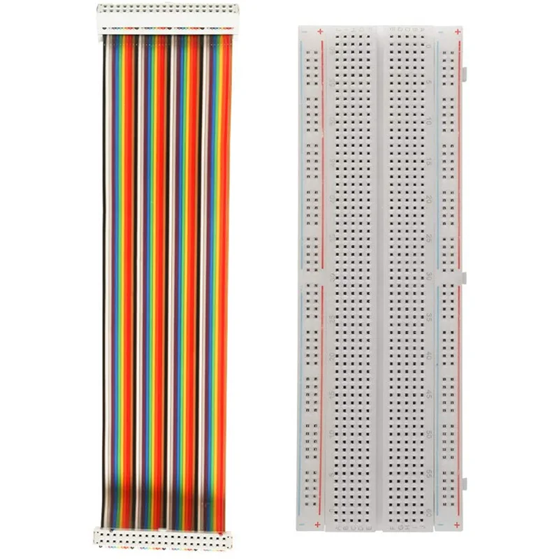 Raspberry Pi 4 3 B Kit 830 MB-102 Points Breadboard GPIO T Type Expansion Board 65pcs Jumper Wires 40pin Ribbon Cable+300pcs Res