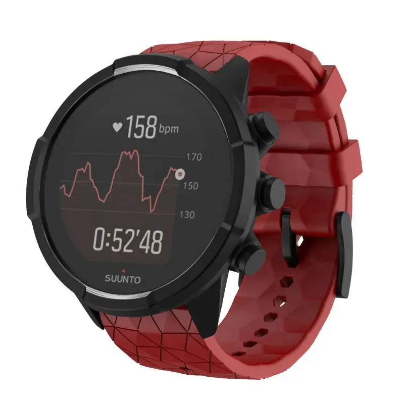 Silicone Watchband Quick Release Wrist Watch Strap for Suunto 9 Baro/9 Bracelet for smart watch