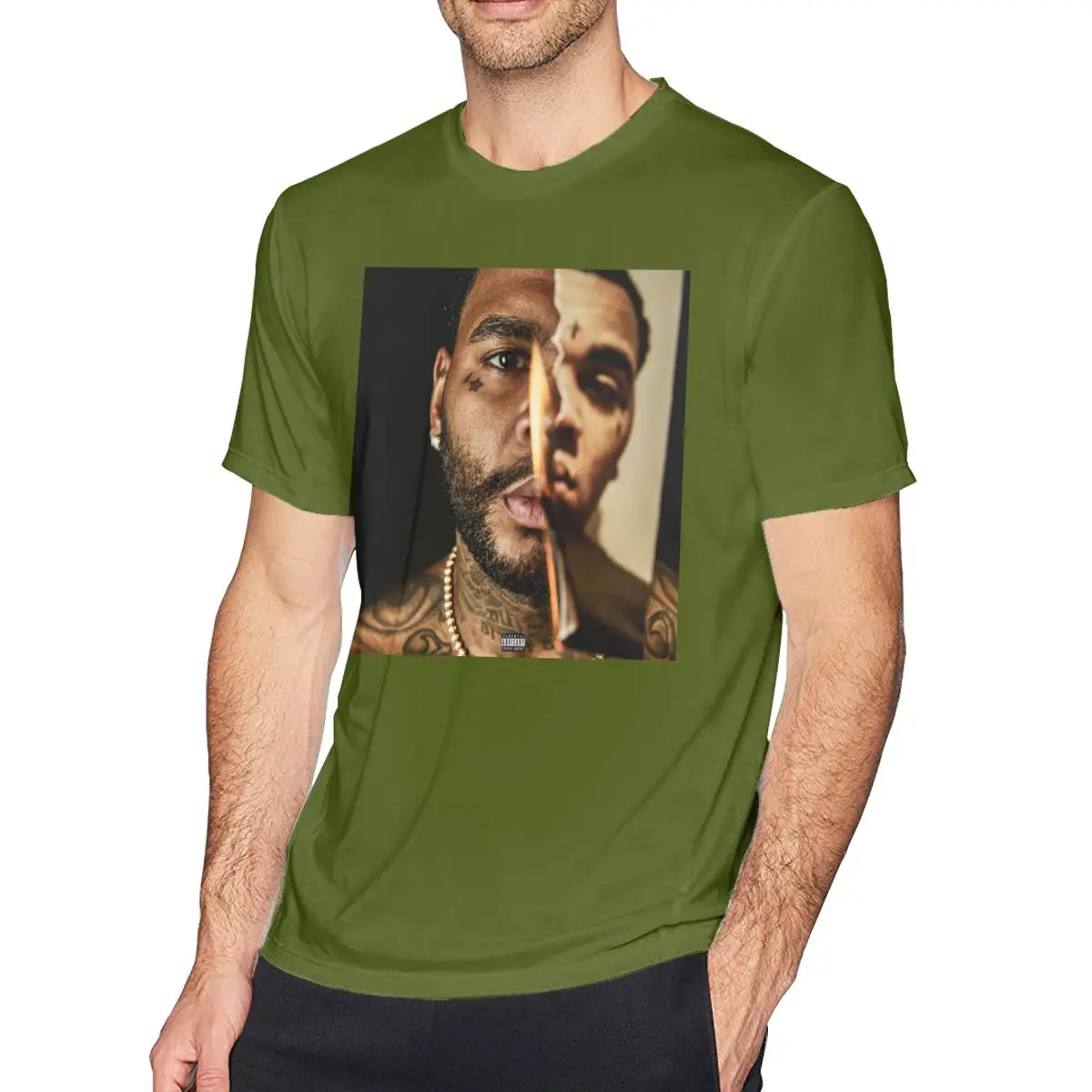Кевин Гейтс, футболка I am Him, 6xl, базовая Мужская футболка, короткий рукав, принт, забавная, 100 хлопок, футболка - Цвет: Army Green