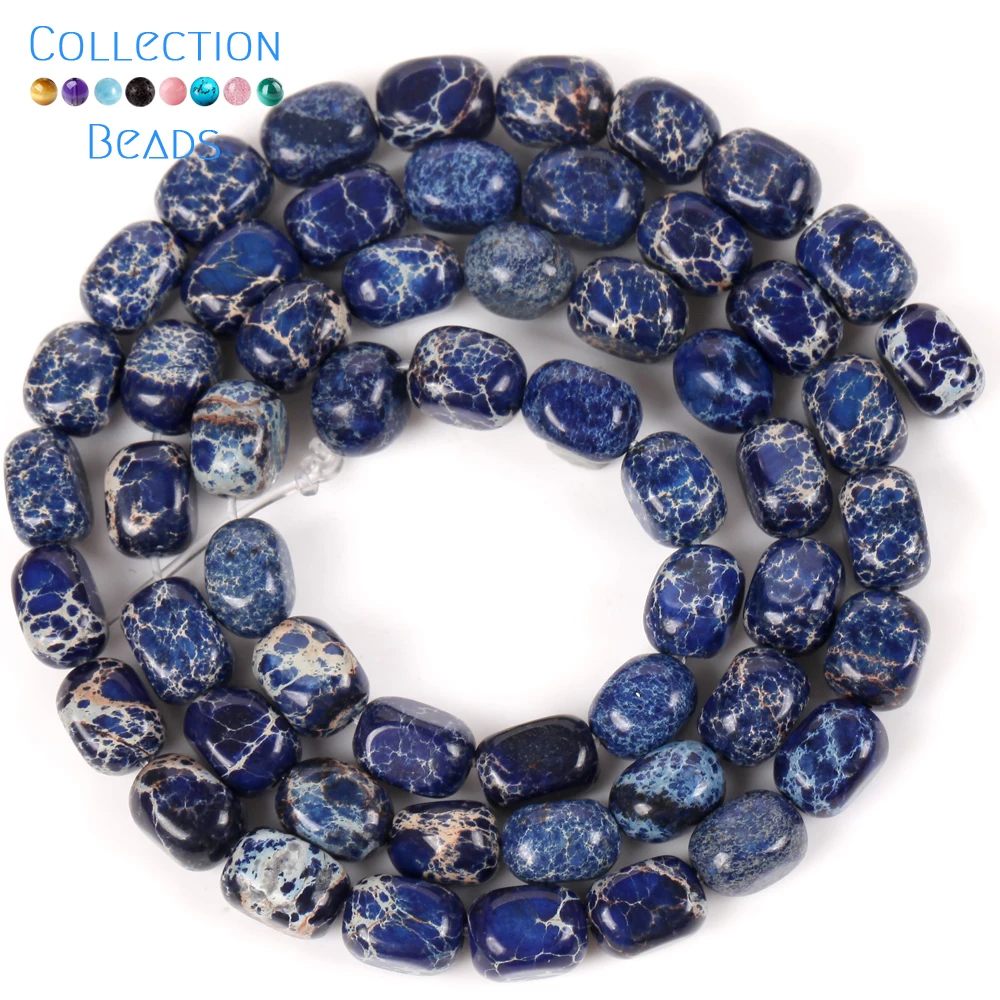 5x5x7mm Natürliche Stein Meer Sediment Jaspers Flache Unregelmäßigen Türkisen Verkrustete Lose Perlen Für Schmuck Machen DIY armband Zubehör – Detail 9