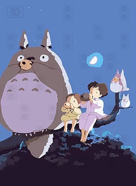 Full Drill Diy 5D Diamond Painting Cartoon Anime Embroidery My Neighbor Totoro Mosaic Cross Stitch Art Picture Home Decor Gift