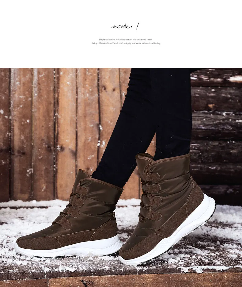 Водонепроницаемые походные сапоги женские толстые теплые зимние сапоги Зимняя Уличная обувь на шнуровке Нескользящие лыжные сапоги женские кроссовки, большие размеры