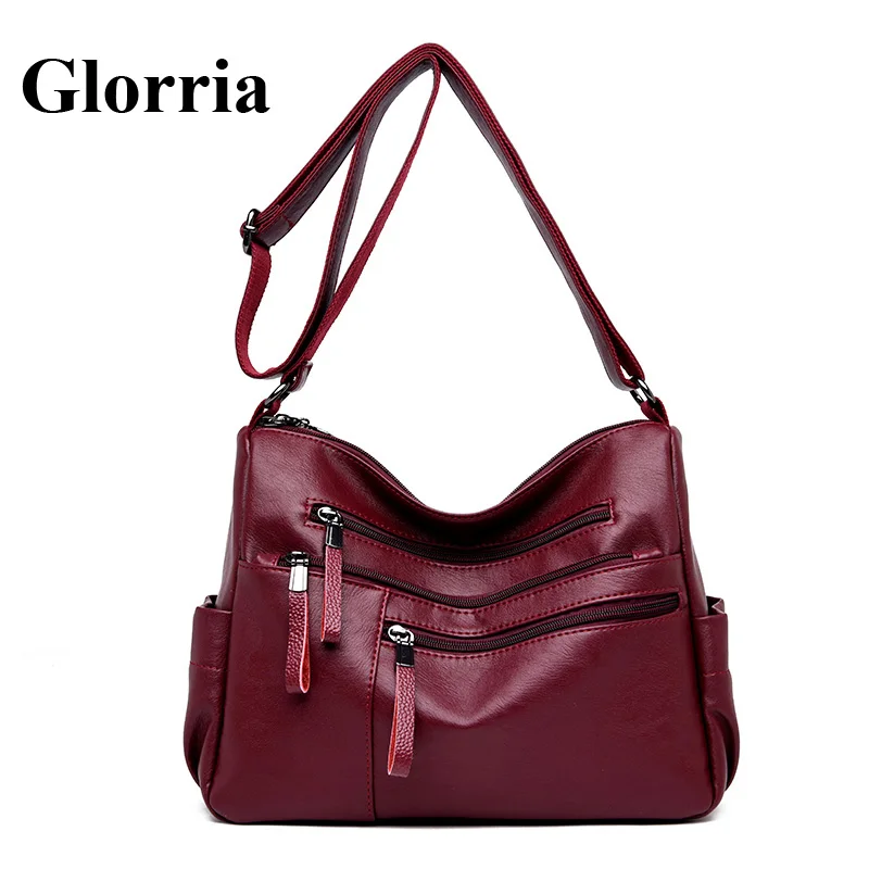 Glorria Hobos кожаная сумка через плечо для женщин большие сумки Tote женские