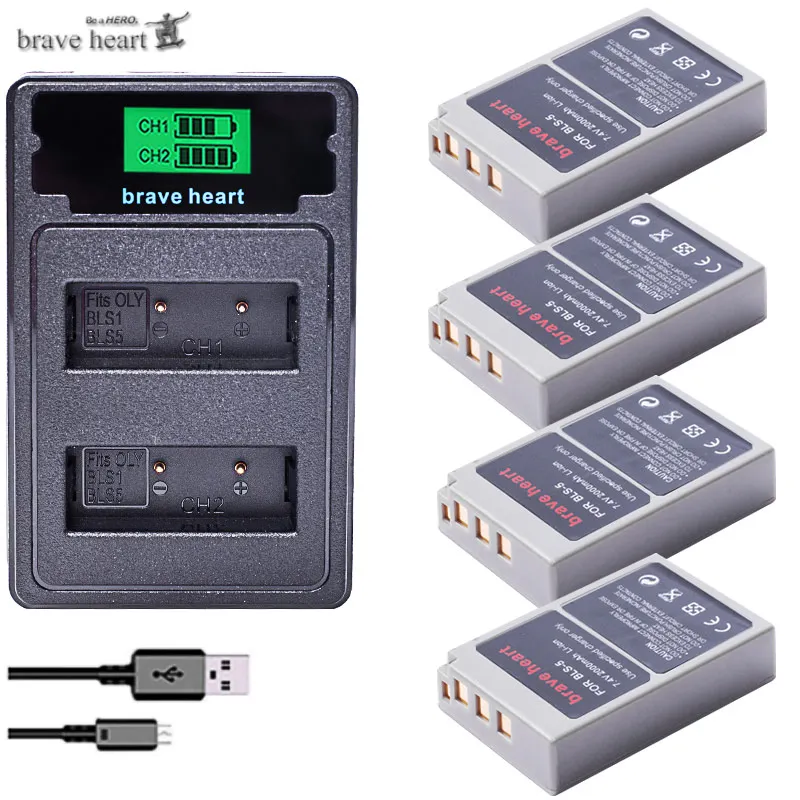 BLS50 PS-BLS5 BLS-50 BLS-5 BLS5 Батарея + ЖК-дисплей USB Зарядное устройство для цифровой камеры