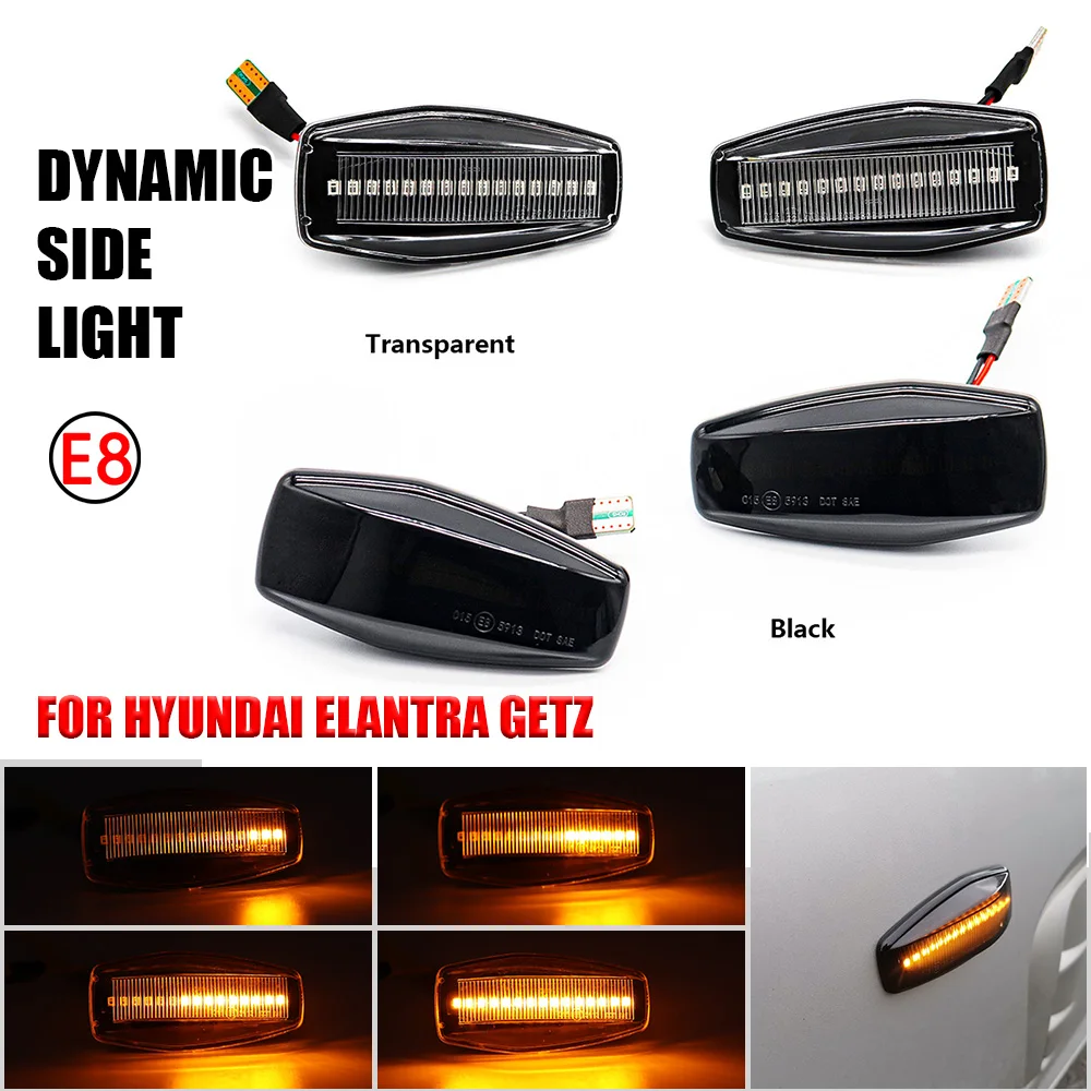 For Hyundai Elantra Getz Sonata XG Terracan Tucson LED Dynamic Turn Signal Light Side Fender Marker Sequential Indicator Blinker I3412127675