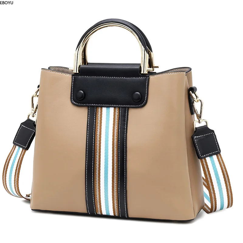 EBOYU женская сумка из натуральной кожи и Сумка-тоут, сумка через плечо с ручкой, женская сумка через плечо#226-2
