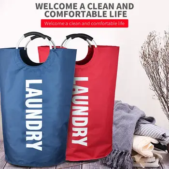 

Storage Bag Sundries Receiving Barrel Storage Bucket Dirty Clothes Basket PE Coating Cotton Linen Multi-Function Fashion