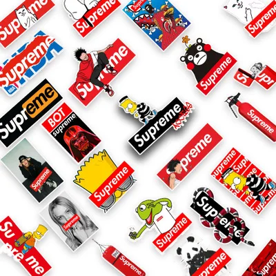 

50PCS Stickers Fashion Cool Pattern Stickers On Laptop Fridge Car Skateboard Stickers Book Guitar Sticker Pack Pusheen