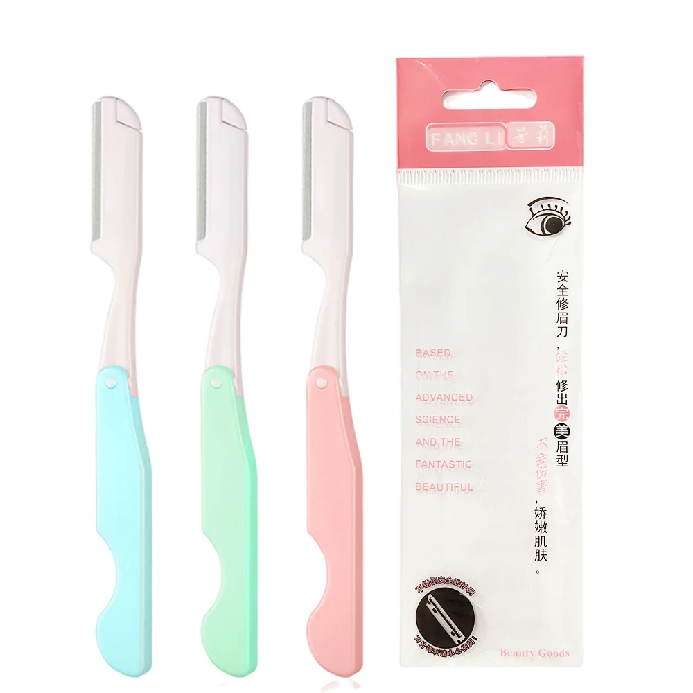 3Pcs/Bag Face Eyebrow Trimmer Blades Shaver Knife Foldable Shaper Shaping Razor Hair Remover For Women Whole Body Beauty Tools eyebrow trimmer set eyebrow trimmer eyebrow razor set eyebrow razor eyebrow trimmer blade
