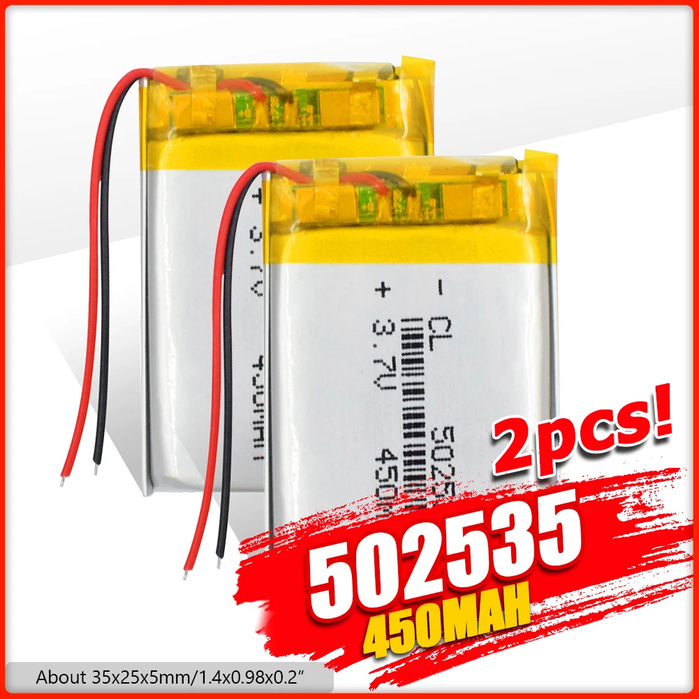 Аккумуляторная литий полимерная литиевая батарея 2/4 3 7 В 450 мАч для PSP PDA GPS DVD